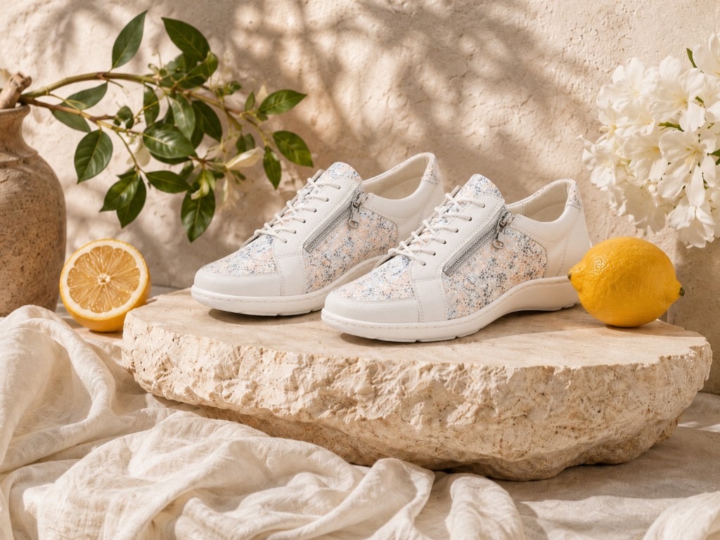 Waldläufer Henni pair styled on stone with Mediterranean light